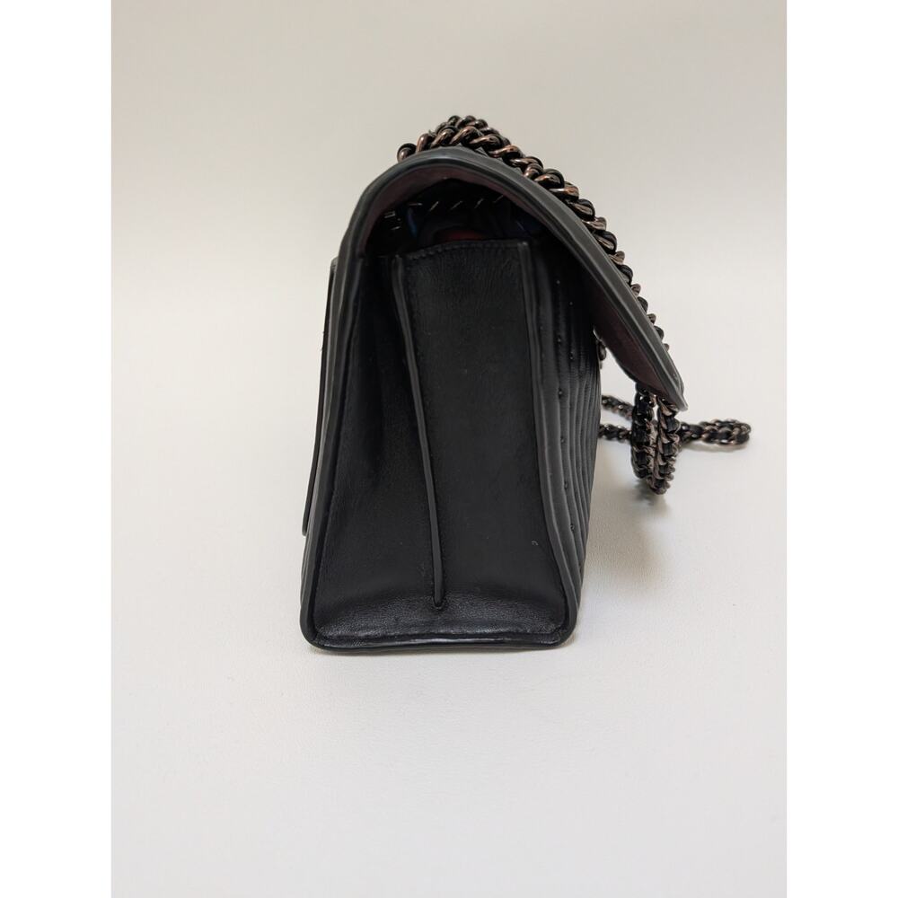 COACH Parker Quilted Black Shoulder Bag with Chain Strap - Picture 7 of 16